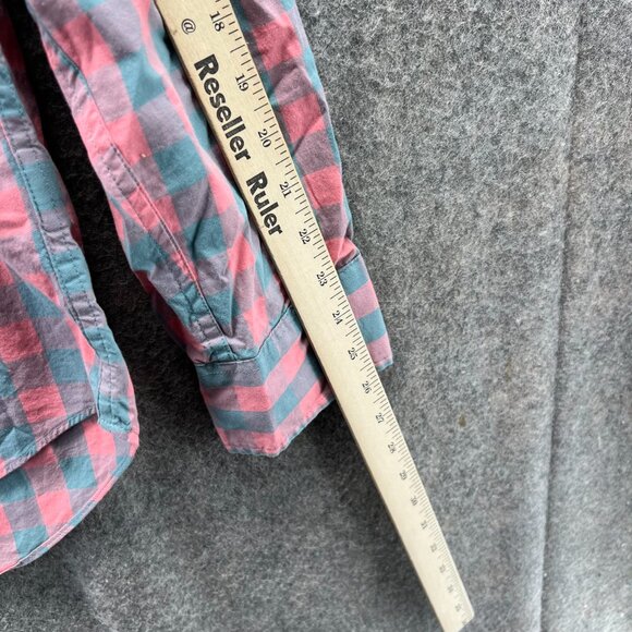 J Crew Shirt Mens XL Pink Grey Button Down Mercantile Flex Fit Cotton Checkered - Picture 3 of 12